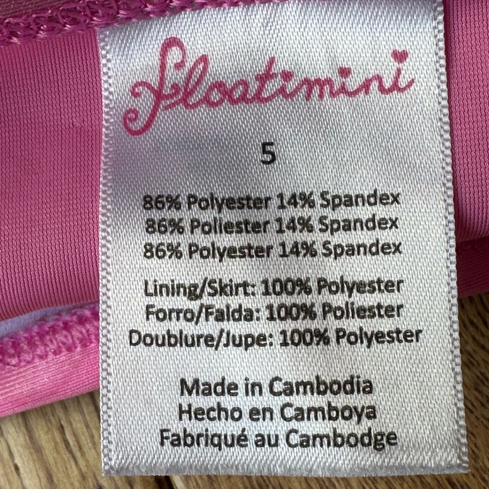 Floatimini Pink Mermaid Vibes 3-Piece Swimsuit size 5 - Picture 3 of 11